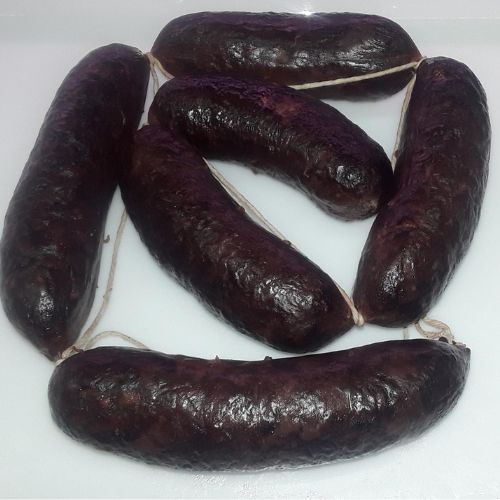 Butifarra o Morcilla de arroz Elaboración propia de embuitidos caseros sin colorantes ni conservantes Alimentación Maria José Arens de Lledó Matarraña Barbacoa