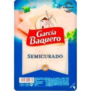García Vaquero Queso semicurado mezcla madurado elaborado con leche pasteurizada en lonchas envase 200 g