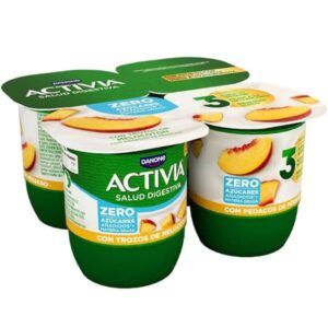 Activia con trozos de melocotón 4 unidades Alimentación Maria José Arens de Lledó