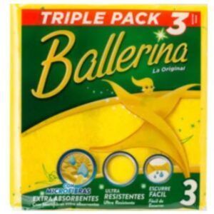 Bayeta ballerina con microfibras extra absorbentes ultra resistente escurre facil