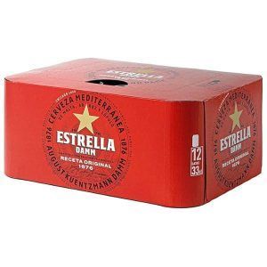 Cerveza Estrella Damm paquete 12 latas