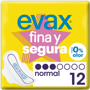 Compresas evax nomal alas 12u