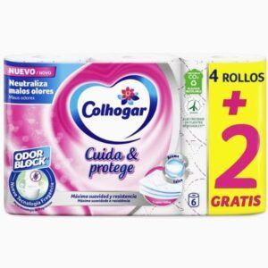 Higienico Colhogar 3 capas 4 rollos más 2 gratis cuida y protege. Alimentación Maria José