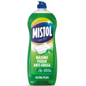 Mistol Ultra Plus limpia en profundidad tu vajilla, eliminando la grasa e incrustaciones más difíciles. Consigue la máxima eficacia en el lavado de tu vajilla con la poderosa fórmula de Mistol