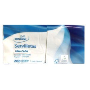 Servilletas Coaliment una capa 30x30 200 unidades 100% celulosa Alimentación Maria José