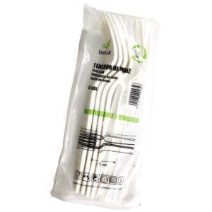 Tenedor maiz Betik reutilizable 6 unidades 175mm. Alimentación Maria José