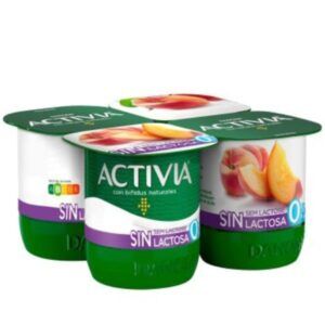 Yogur activia melocoton sin lactosa pack de 4 Alimentación Maria José Arens de Lledó
