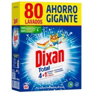 Detergente en polvo Dixan maleta 80 lavados maquina