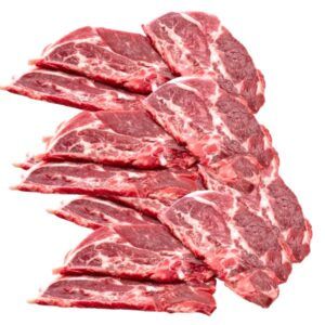 Chuletas de cerdo cabezada frescas