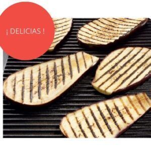 Berenjena asada en rodajas