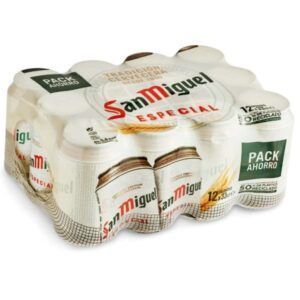 Cerveza San Miguel lata paquete de 12 unidades Alimentación Maria José