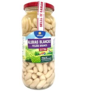 Tarro de cristal de Alubias Blancas Cocidas Alteza de Alimentación María José.