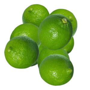 Limas verdes frescas y brillantes de piel fina en Alimentación María José.
