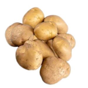 Patatas de la variedad agria con su característica piel fina y restos de tierra natural en Alimentación María José.