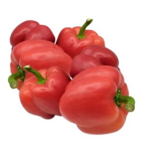 Pimientos California frescos de colores rojo, amarillo y verde en Alimentación María José.