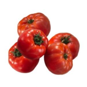 Tomate-de-la-variedad-Extasi-con-forma-redondeada-piel-lisa-de-color-rojo-intenso-y-brillante-seleccionado-por-su-madurez-perfecta-en-Alimentacion-Maria-Jose