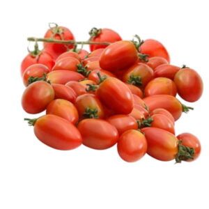 Tomates cherry pera rojos y brillantes de calidad superior en Alimentación María José.