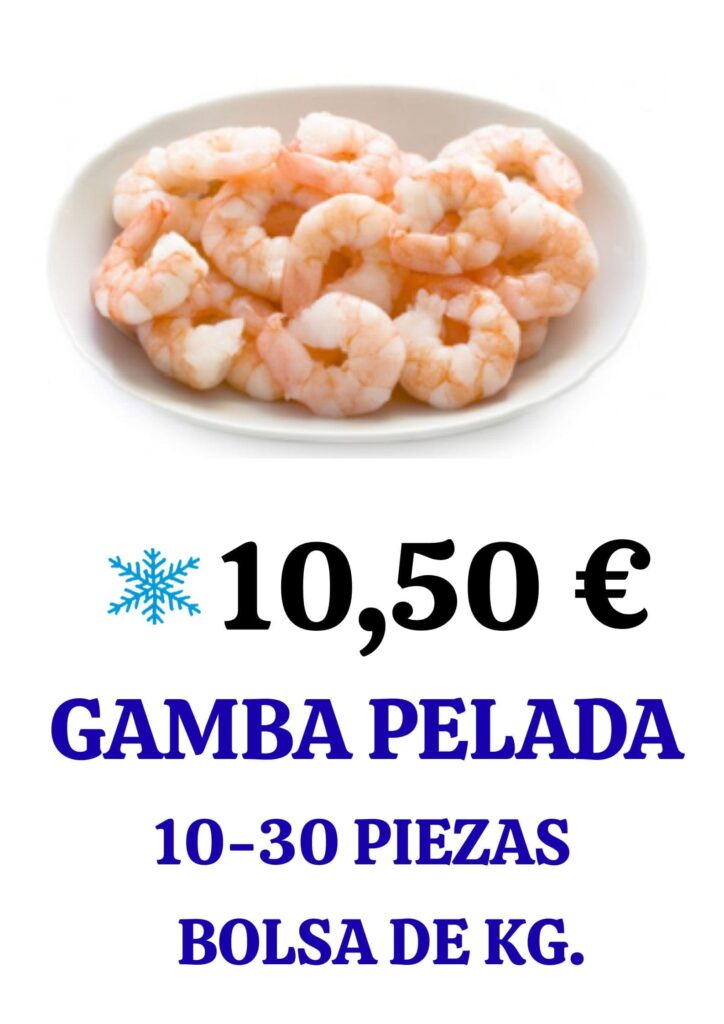 Gamba pelada alimentacion maria jose oferta
